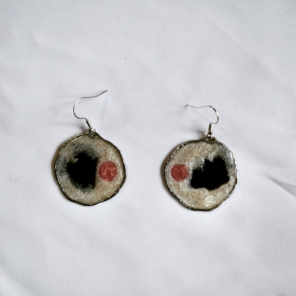 Abstract resin earrings